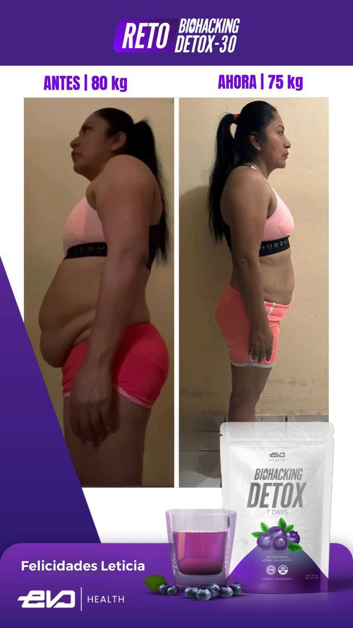 BIOHACKING TÉ DETOX🫐 (1 MES) 4 sobres
