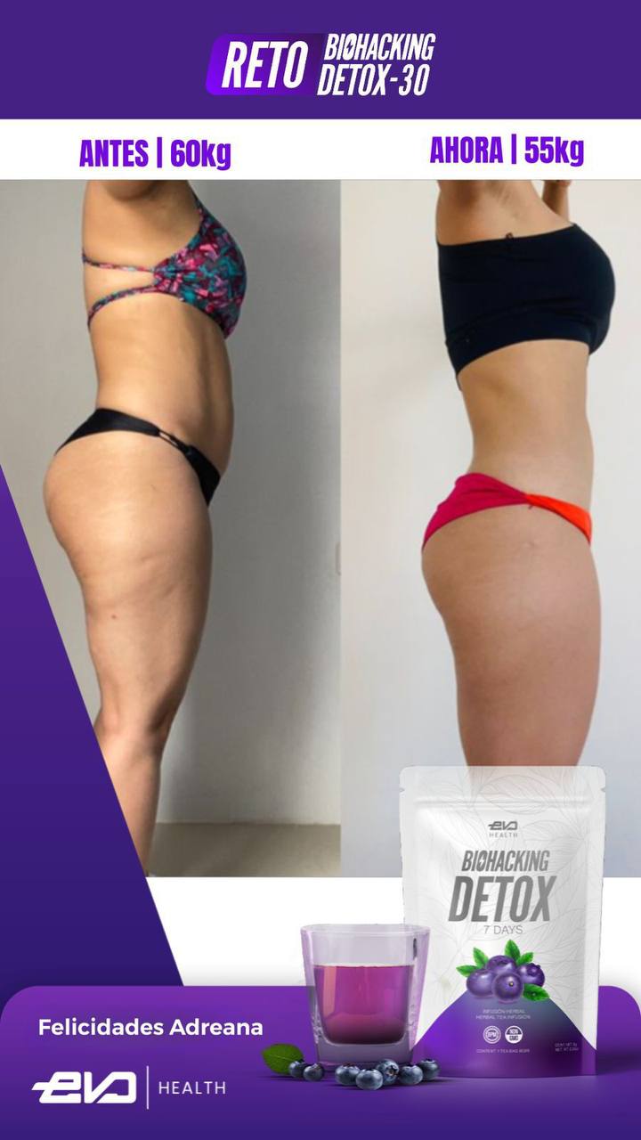 BIOHACKING TÉ DETOX🫐 (1 MES) 4 sobres
