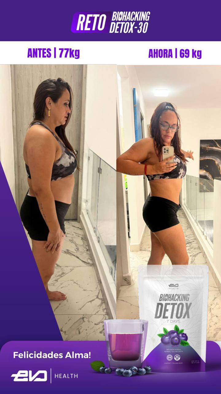 BIOHACKING TÉ DETOX🫐 (1 MES) 4 sobres