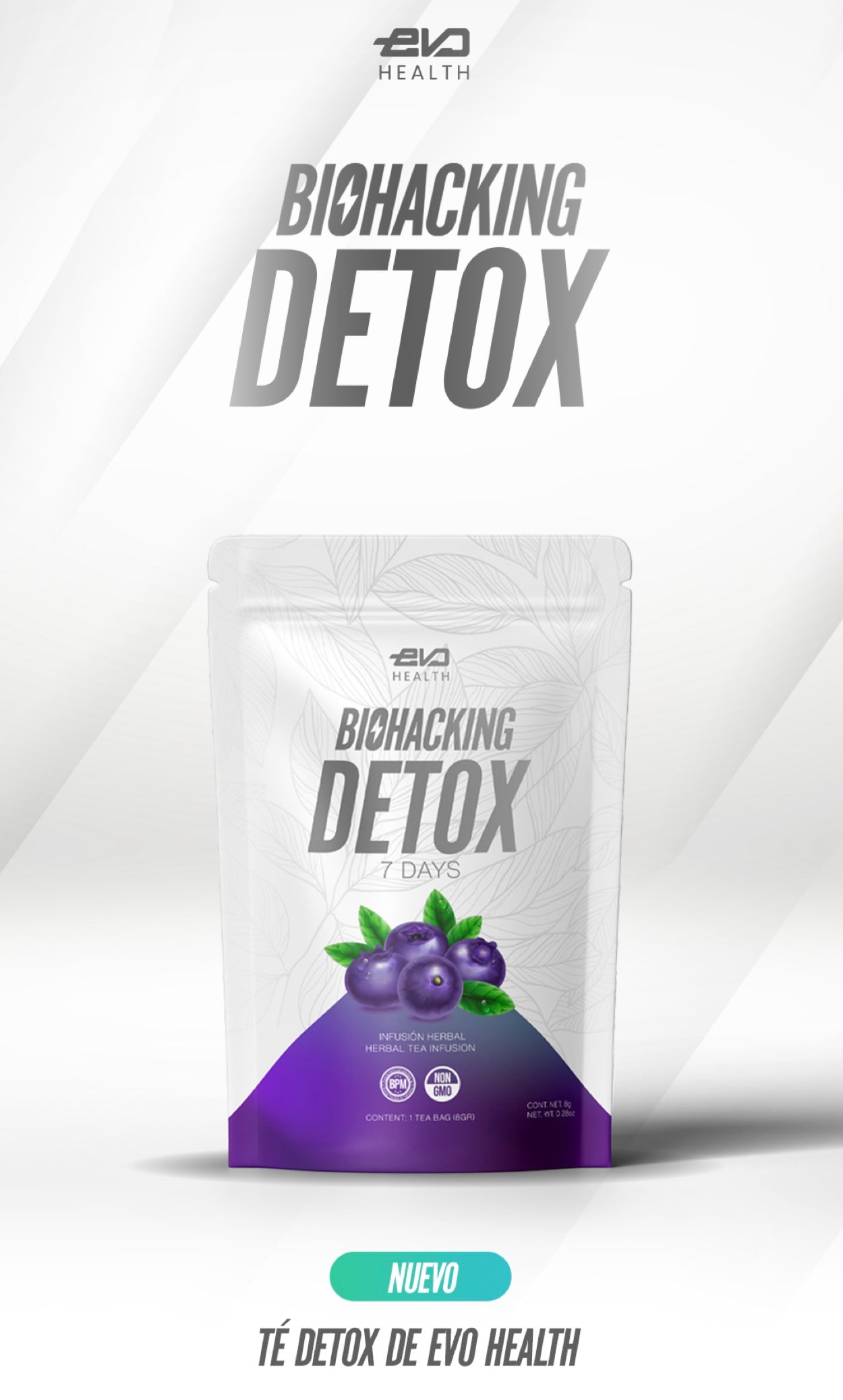 BIOHACKING TÉ DETOX🫐 (1 MES) 4 sobres